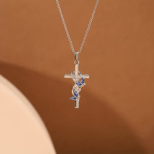 Butterfly Cross Pendant Necklace