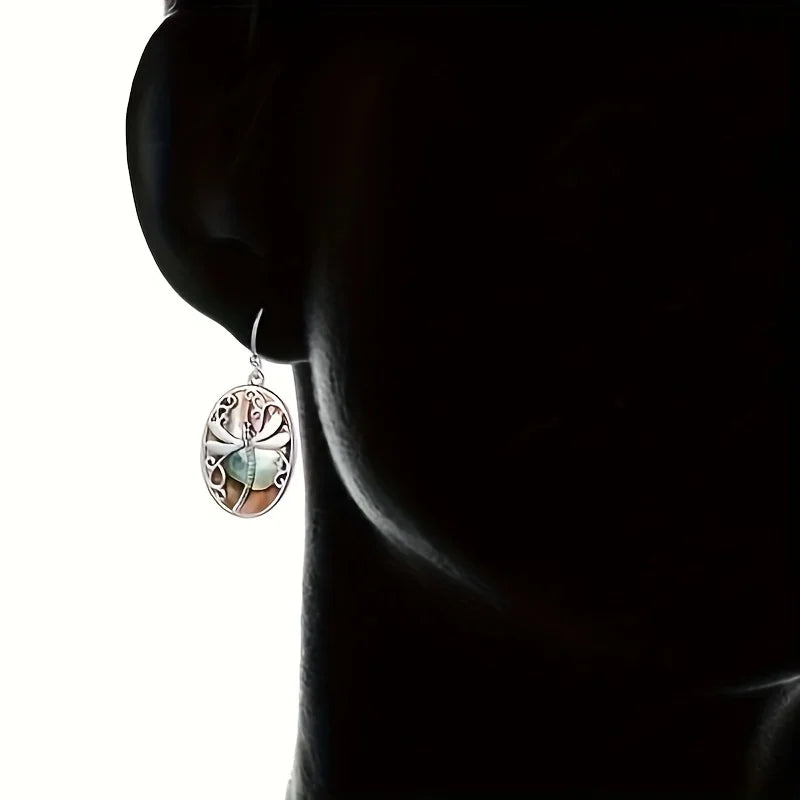 Mother of Pearl Dragonfly Earrings – Symbol of Renewal and Grace