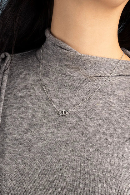 Bubble Initial Letter Necklace Set | Gold