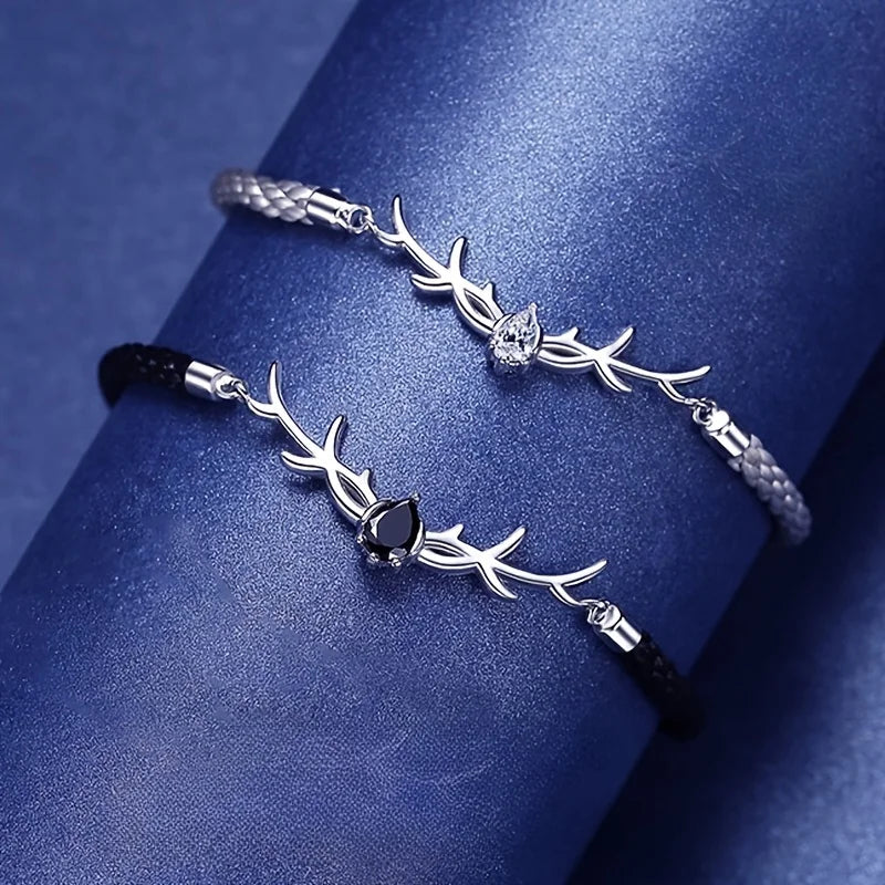 Antler Heart Zircon Bracelet