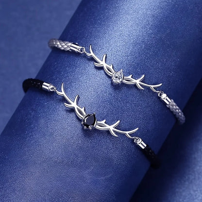 Antler Heart Zircon Bracelet
