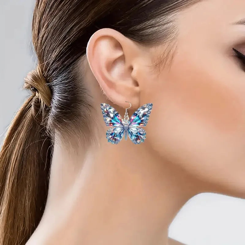 Sparkling Butterfly Tomettes Earrings
