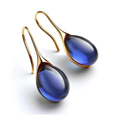 Golden and silver crystal earring drops
