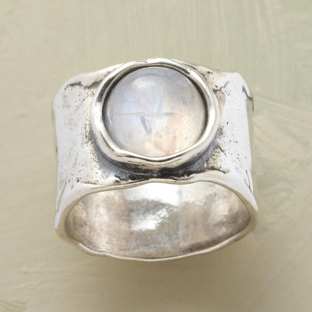 Bohemian moonstone ring
