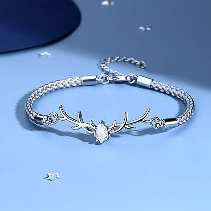Antler Heart Zircon Bracelet