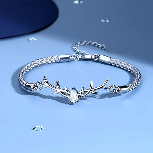 Antler Heart Zircon Bracelet