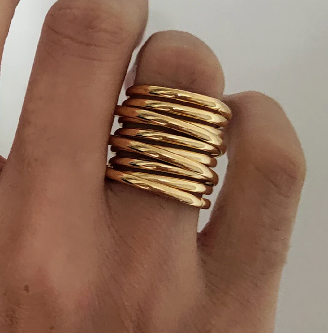 18-carat gold-plated Classic Double Ring