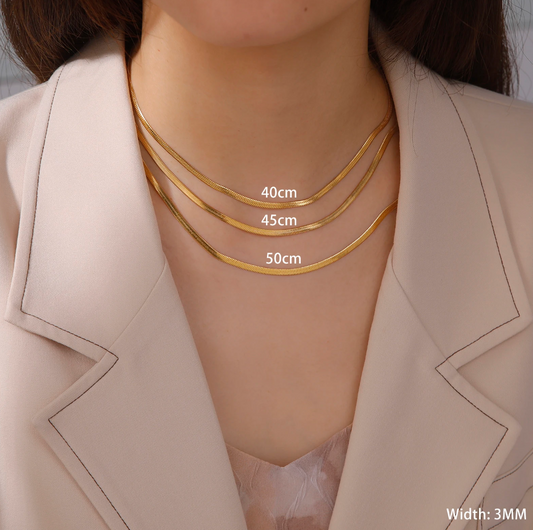 18-carat gold-plated measured choker