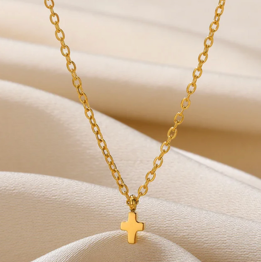 18-carat gold-plated pink enamel butterfly necklace