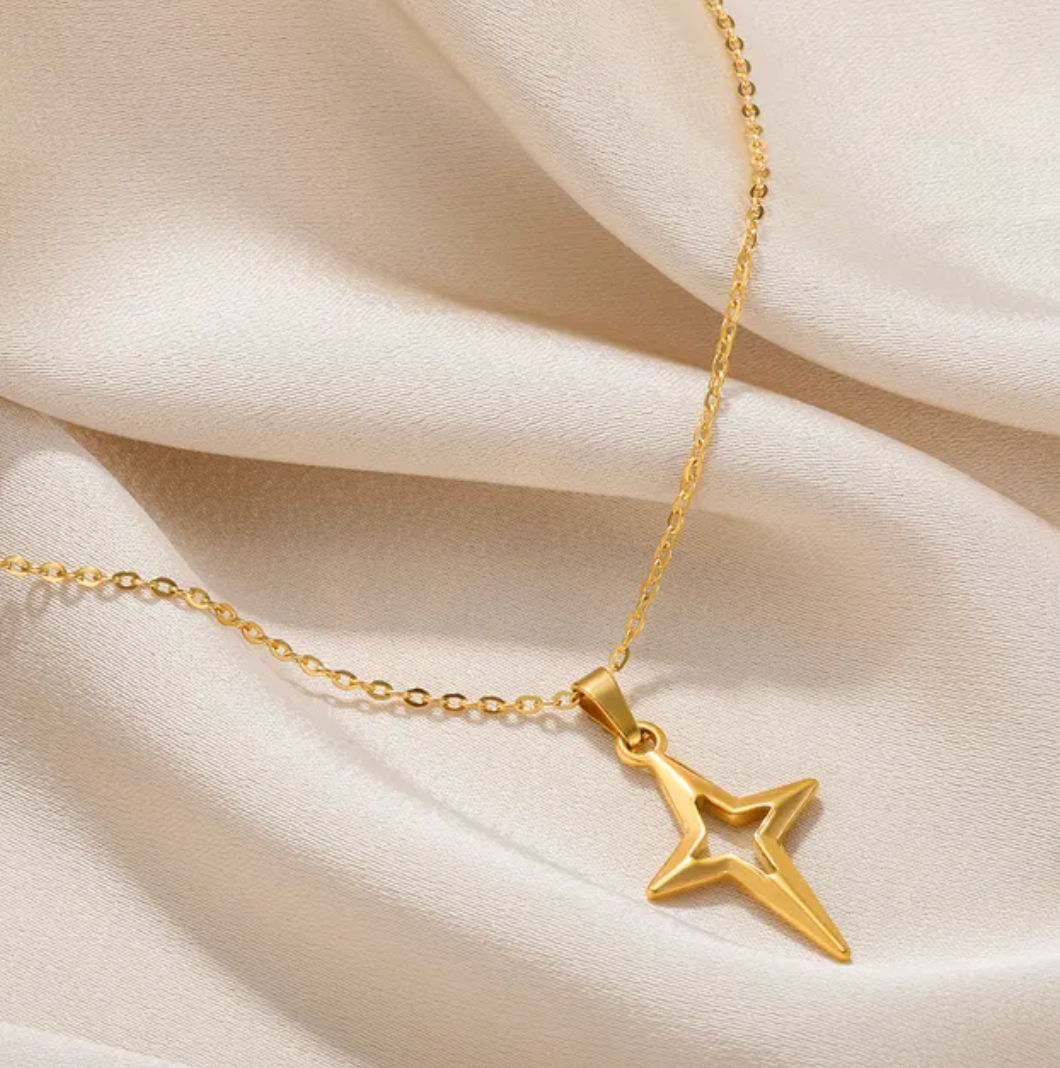 18-carat gold-plated Shooting Star necklace