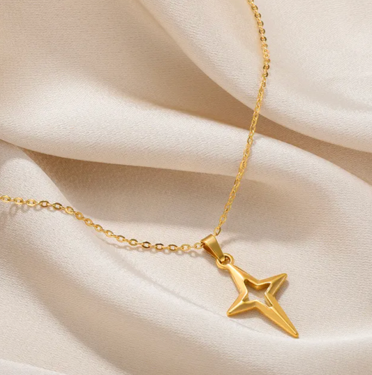 18-carat gold-plated Shooting Star necklace