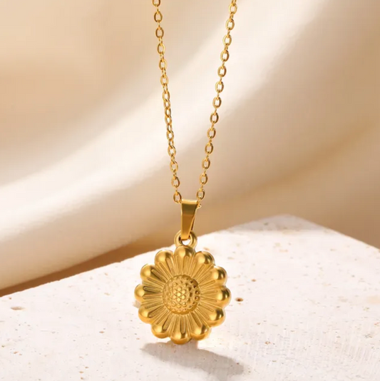 18-carat gold-plated red crystal cross necklace