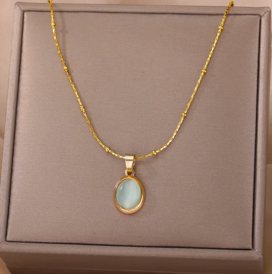 18-carat gold-plated Quartz-style necklace