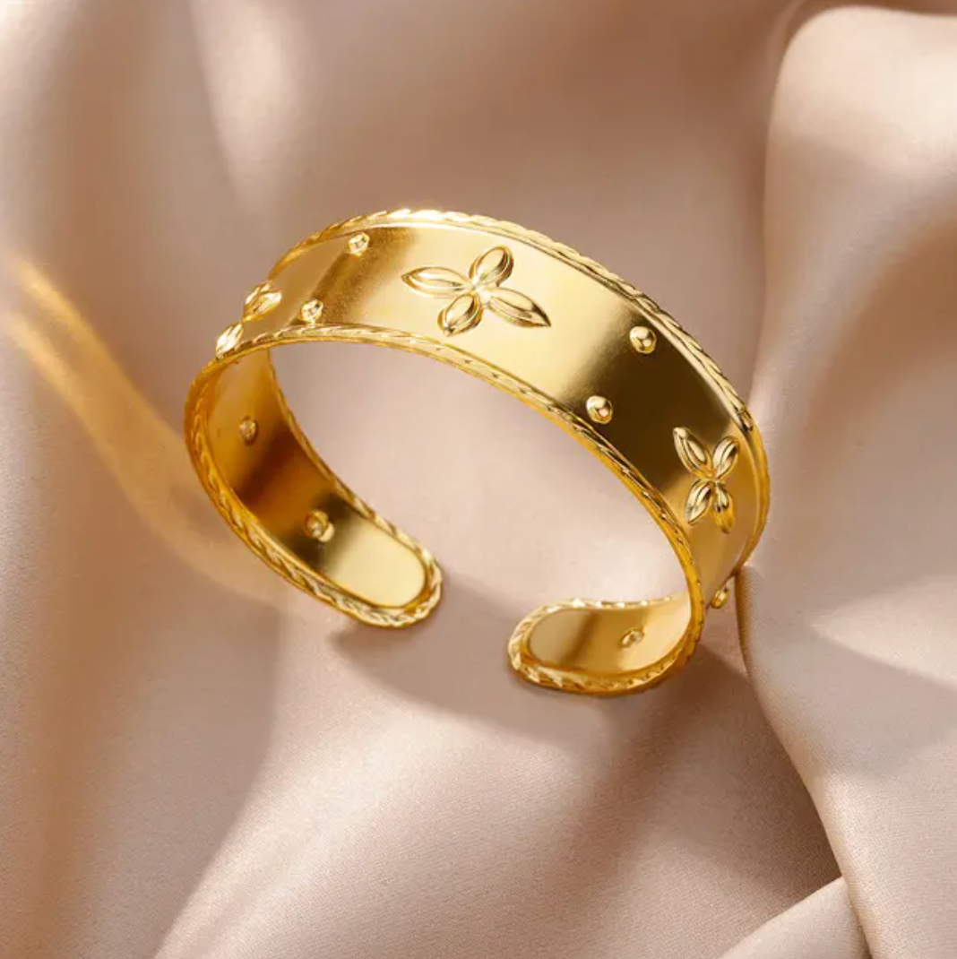 18-carat gold-plated antique coin style bracelet