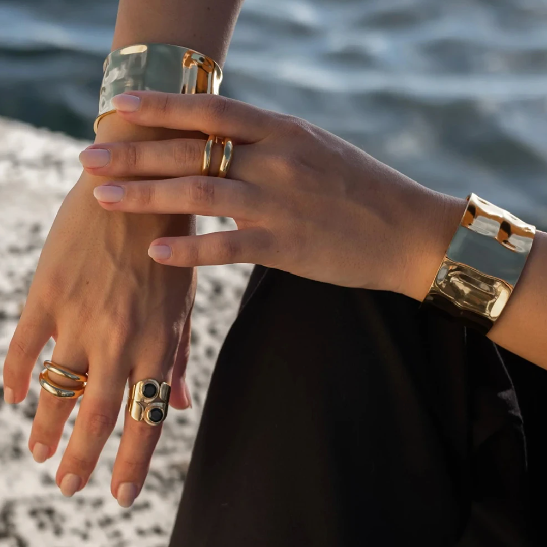 Mediterranean style 18-carat gold-plated bracelet