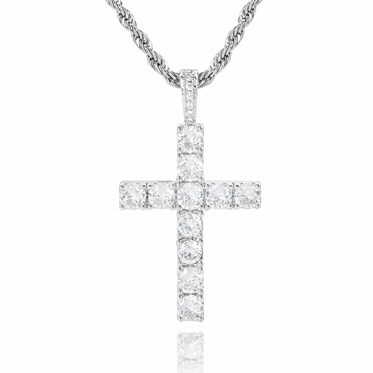 Nadine Square Earrings | White Gold