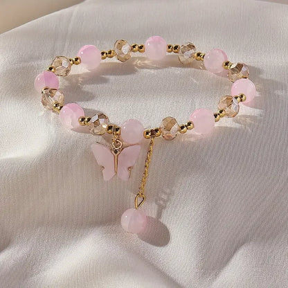 Beautiful Butterfly Pearl Stretch Bracelet