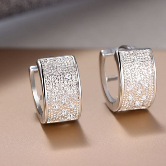 Large engraved 925 silver hoops