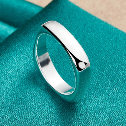 Adjustable square silver ring