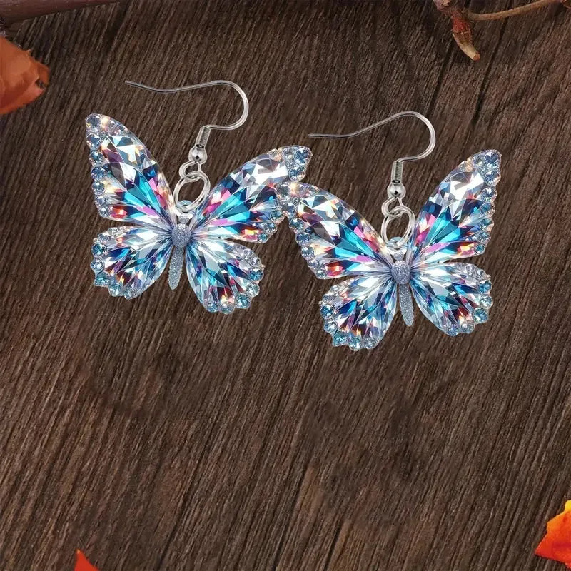 Sparkling Butterfly Tomettes Earrings