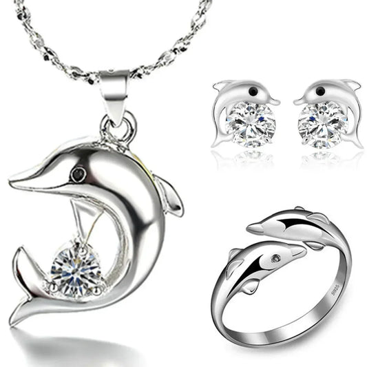 Sterling Silver Dolphin Jewelry Box