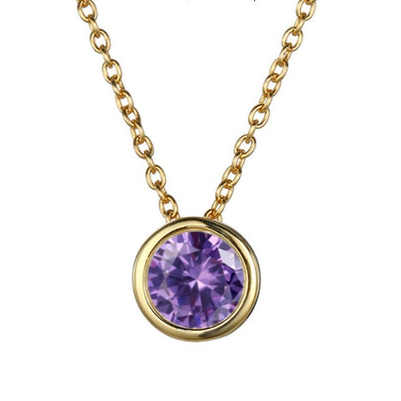 Lyra birthstone necklace