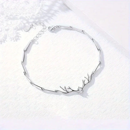 Antler Heart Zircon Bracelet