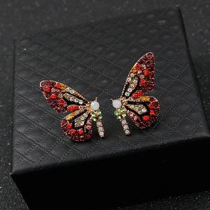 Limited Edition Butterfly Earrings with Zirconia Inlay