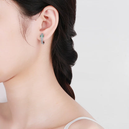 925 silver serpent earrings