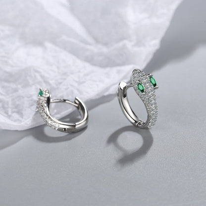 925 silver serpent earrings