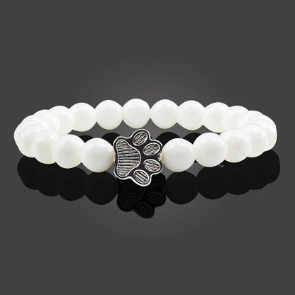 Paw Bead Bracelet – Natural Stone Design