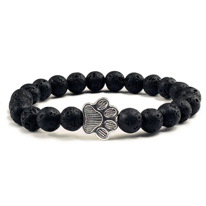 Paw Bead Bracelet – Natural Stone Design