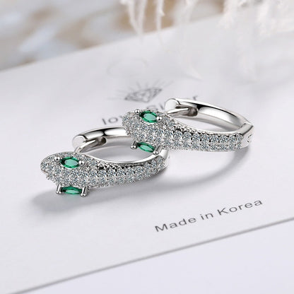 925 silver serpent earrings
