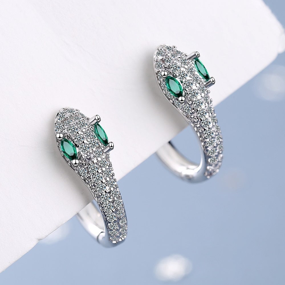 925 silver serpent earrings