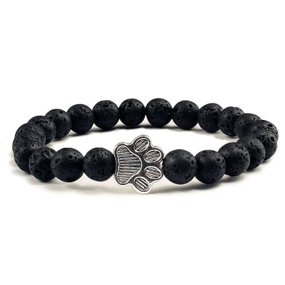 Paw Bead Bracelet – Natural Stone Design