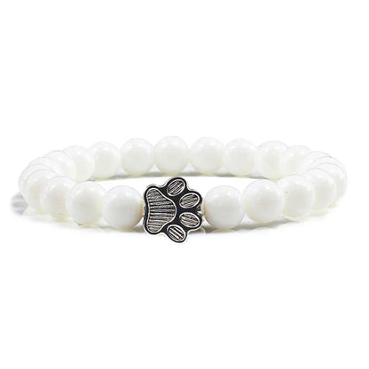 Paw Bead Bracelet – Natural Stone Design