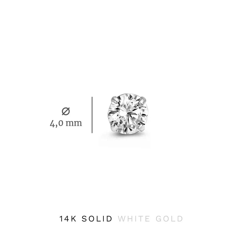 Dara Brillane Stone Earring Set | White Gold