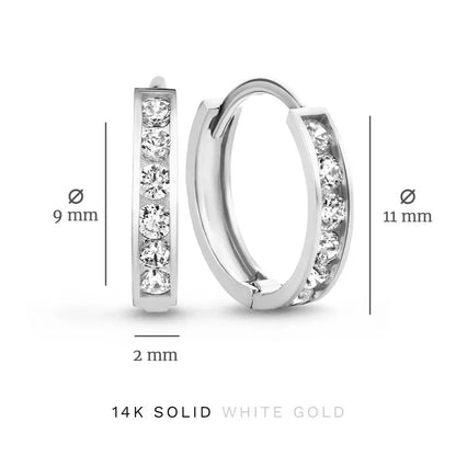 Dara Brillane Stone Earring Set | White Gold