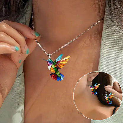Magnificent Hummingbird Necklace with Free Earrings – Limited Time Offer