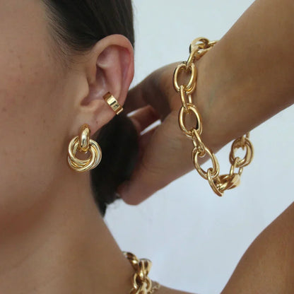 Carol Four Stone Earrings | Gold