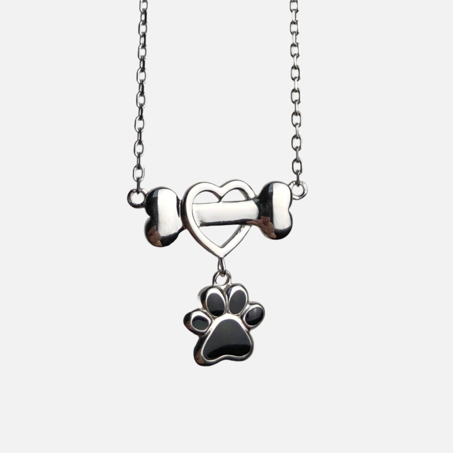 Delicate Stainless Steel Dog Paw Necklace