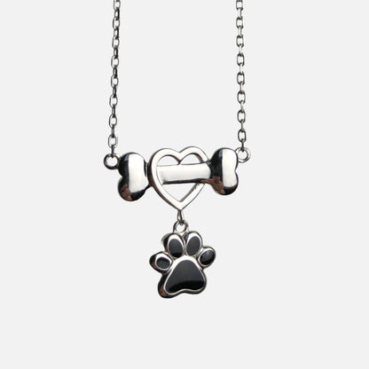Delicate Stainless Steel Dog Paw Necklace