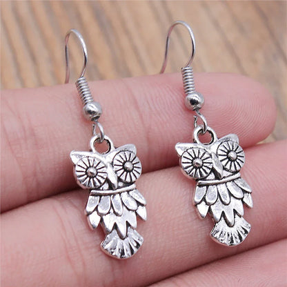 Vintage Boho Owl Tomettes Earrings
