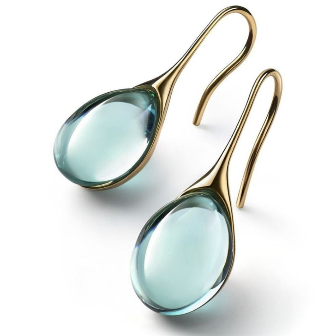 18-carat gold-plated luxurious Murano glass earrings