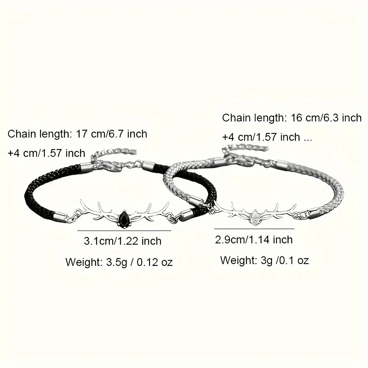 Antler Heart Zircon Bracelet