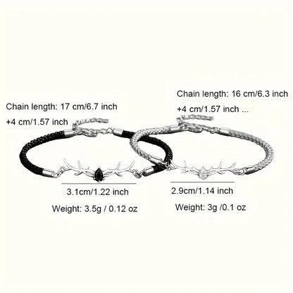 Antler Heart Zircon Bracelet