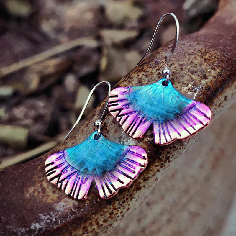Boho Silver Blue Butterfly Earrings
