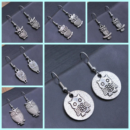 Vintage Boho Owl Tomettes Earrings