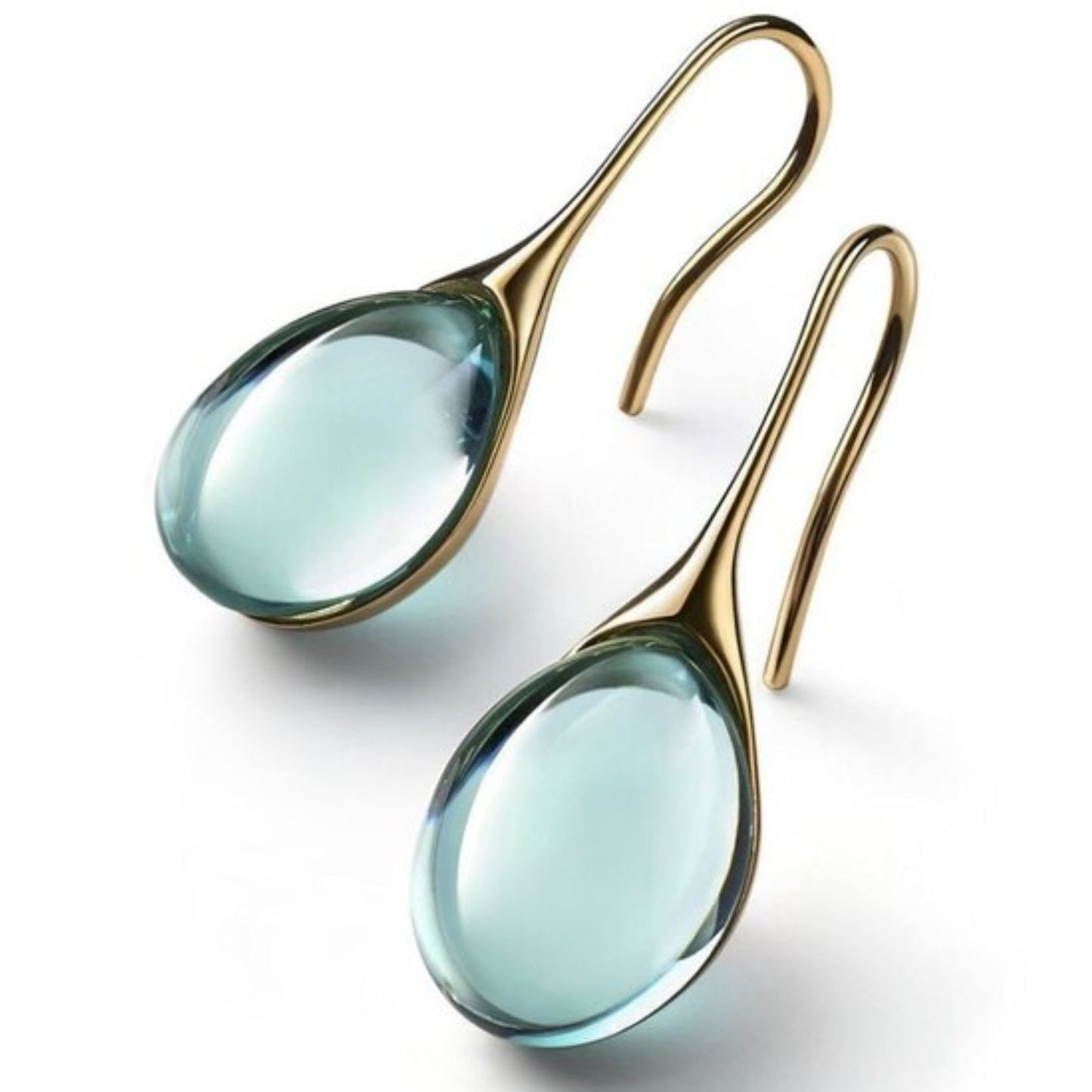 Golden and silver crystal earring drops
