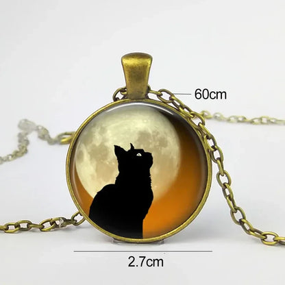 Glass Forest Spirit Animal Totem Pendant Necklace
